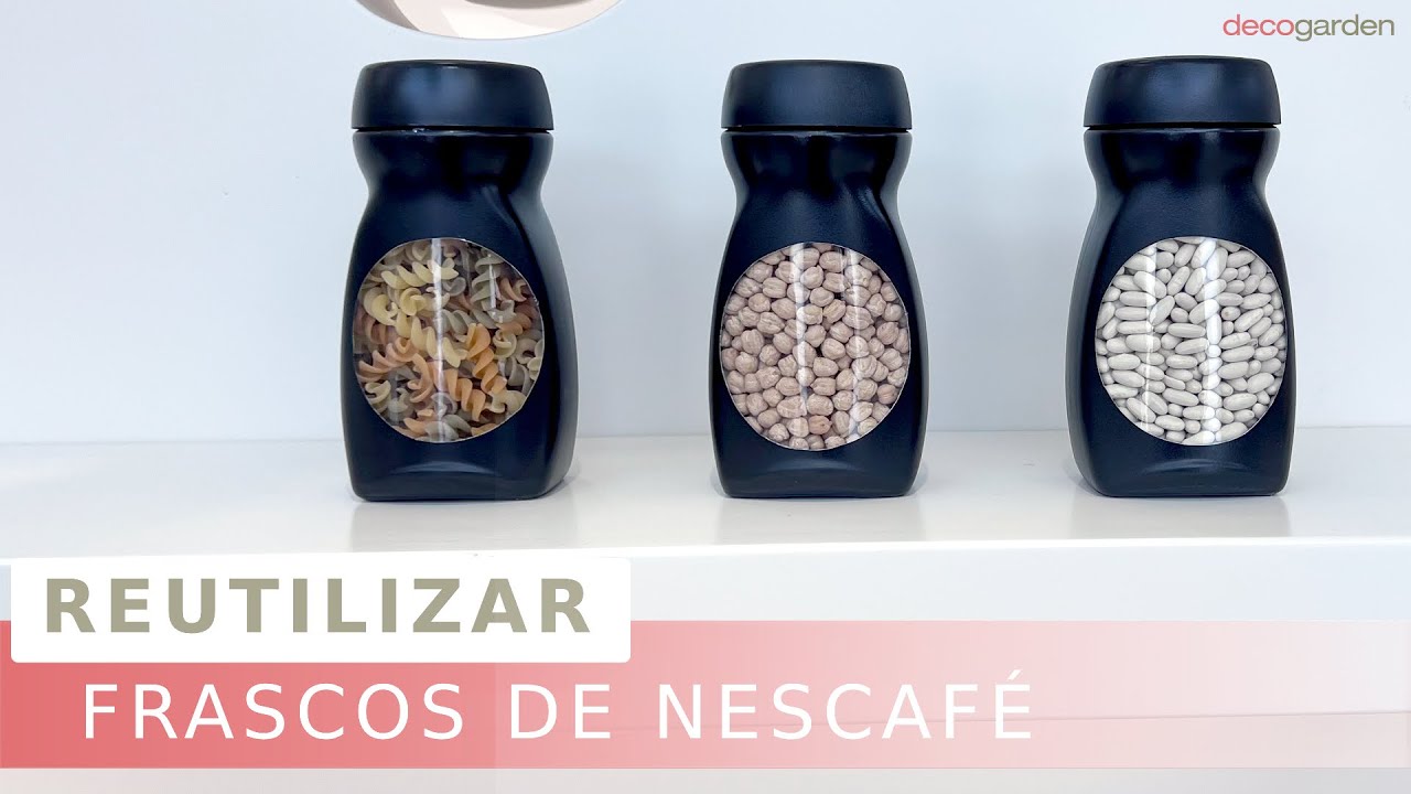 Reutilizar FRASCOS de Nescafé // Manualidad para reciclar con Decogarden