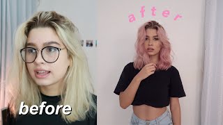 GLOWING UP FOR 2020 *i dyed my hair pink*