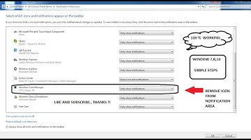 How To Remove Unwanted Notification Icons from Notification Area - Window 7,8,10 , 100 % Working