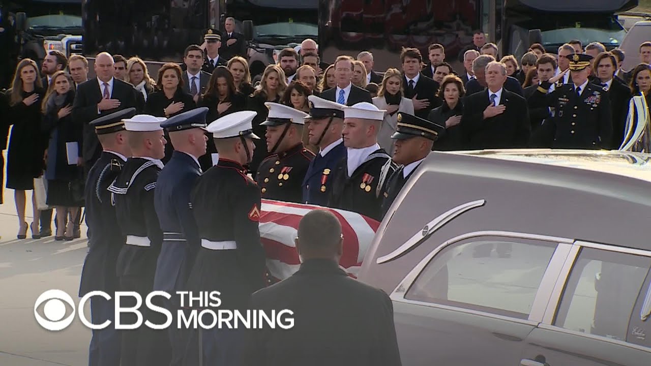 Final farewell as President George H.W. Bush returns home to Houston