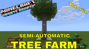 Minecraft - SEMI AUTOMATIC TREE FARM- MCPE,Xbox,Switch,Bedrock