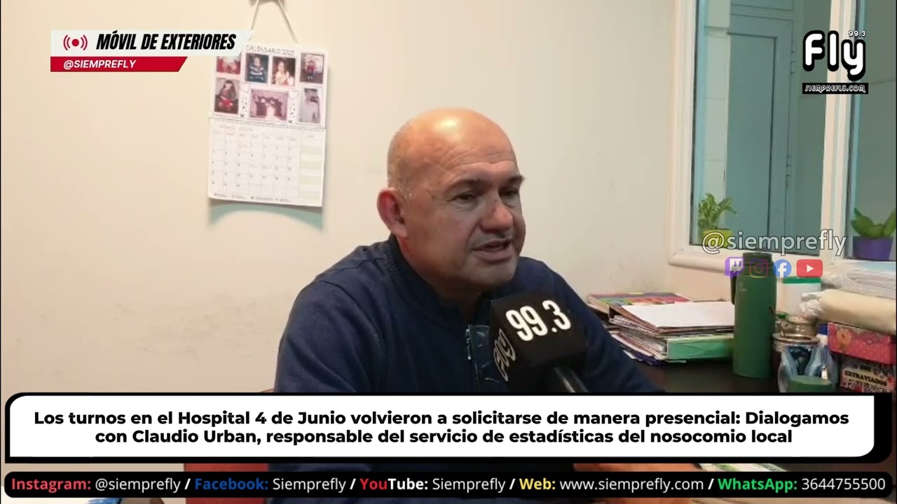 🔴𝗠𝗢́𝗩𝗜𝗟┃Los turnos en el Hospital 4 de Junio volvieron a solicitarse de manera presencial