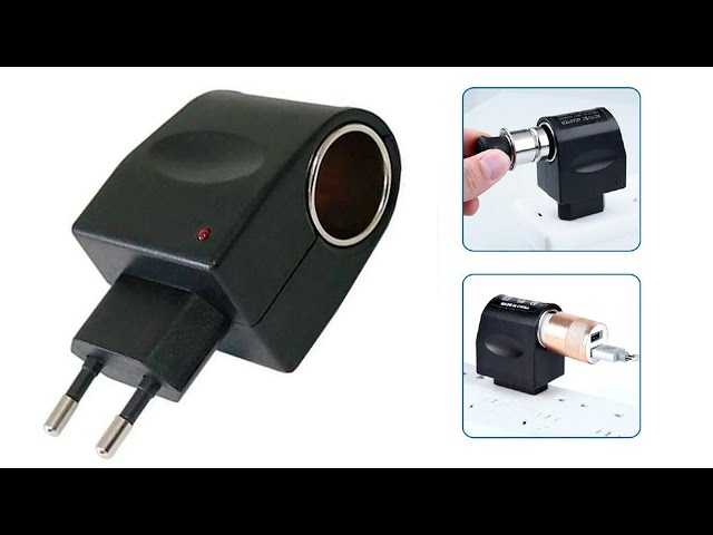 Tomada de isqueiro de carro de 220V a 12V, Adaptador de Carregador para  Veículos 220V a 12V, Adaptadores elétricos para aspirador de pó de carro