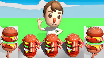 Max Levels in - Burger Run 3D 🍔🤓🍔Walkthrough Mobile Gameplay - Android, iOS 🍔🤓