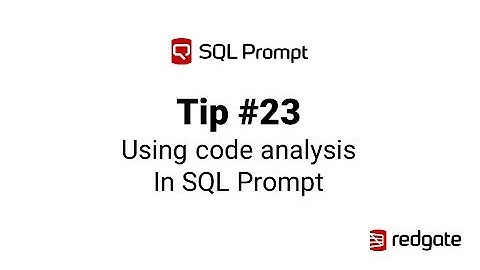 Using Code Analysis in SQL Prompt
