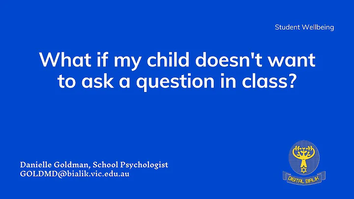 Danielle Goldman - "What if my child doesn't want ...