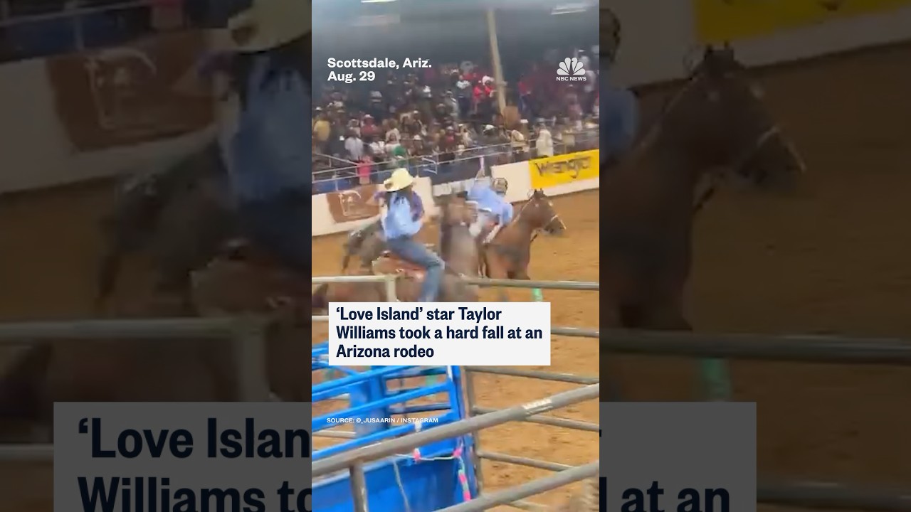 ‘Love Island’ star Taylor Williams took a hard fall at an Arizona rodeo