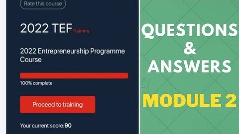 TEF2022: Module 2 quizz