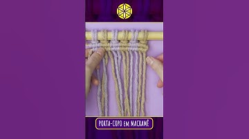 DIY PORTA COPO em MACRAME com NÓ FESTONÊ