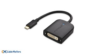 USB C to DVI Adapter (USB-C to DVI) - Thunderbolt 3 Port Compatible | Cable Matters
