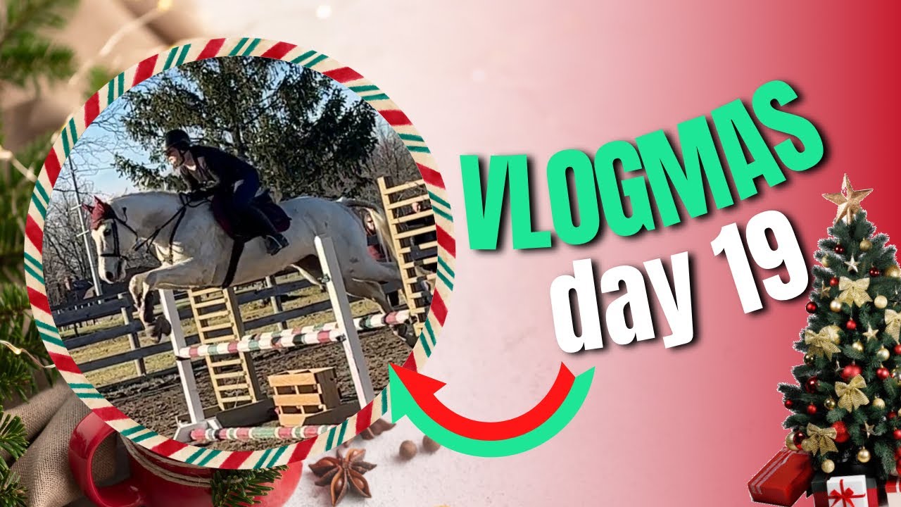 VLOGMAS 19 Tack up and ride with me Jumping Lesson YouTube