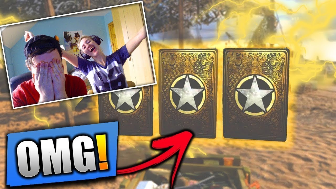 OMG ALL THESE INSANE GUNS - GIRLFRIEND OPENS SUPPLY DROPS - Call of Duty WW2