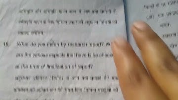 Latest question paper of Research method | B.com hons 4th sem | #2023