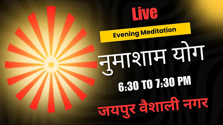 Live: Evening Meditation 22-06-2025 (Daily 6:30  to 7:30 PM) Jaipur Vaishali Nagar