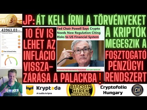 Bitcoin Hírek (554) - Át kell írni a törvényeket,a Kriptók megeszik a Fosztogató Pénzügyi Rendszert