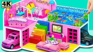 Build Wonderful Pink House with Aquarium and Hello Kitty Mansion Resort Set ❤️ DIY Miniature House