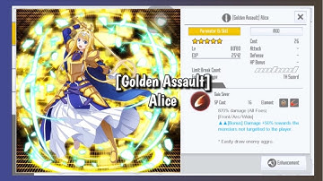 【SAOIF】[Golden Assault] Alice (Earth | Slash | All Foes) Skill Animation