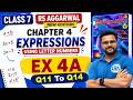 Class 7 RS Aggarwal New Edition | Chapter 4 Expressions Using Letter Numbers | Ex 4A Q11 to Q14
