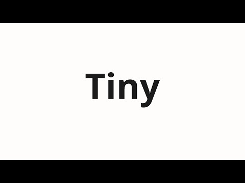 How to pronounce Tiny