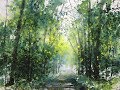 Summer Woods: Morning Mist (22"x30") by Sumiyo Toribe