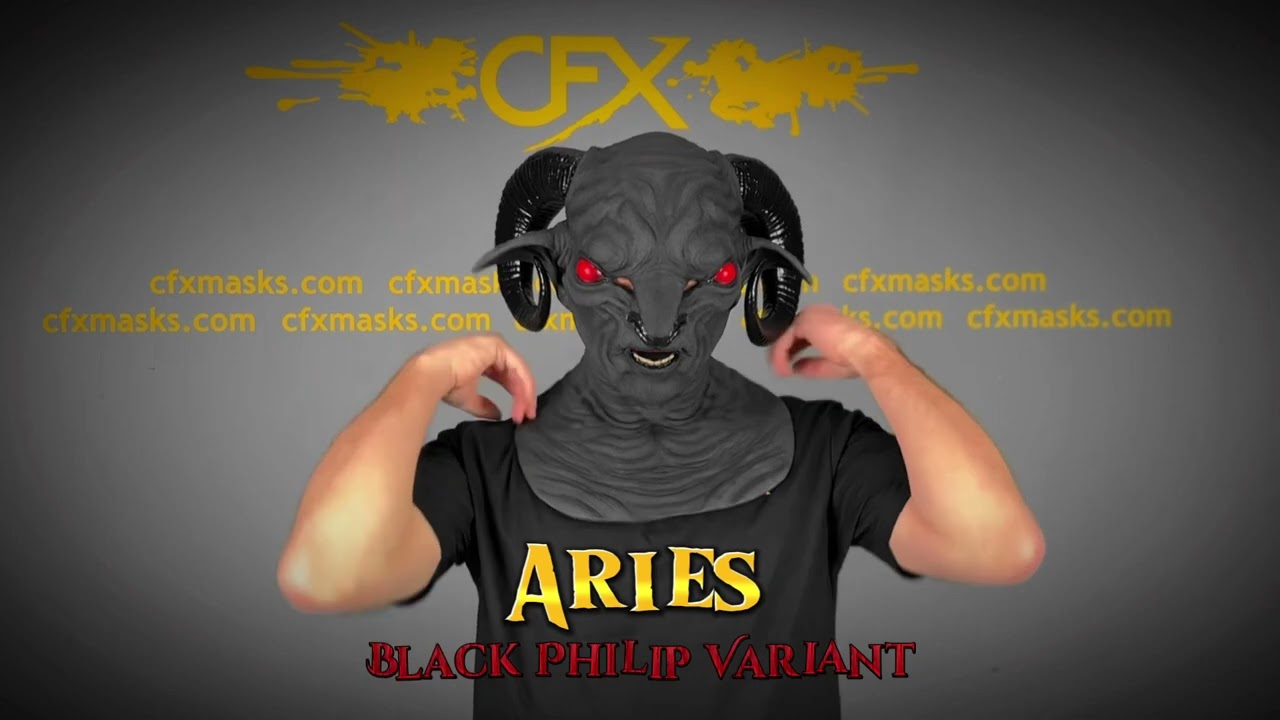 CFX Masks Aries Black Philip Variant Male Fit Silicone Mask
