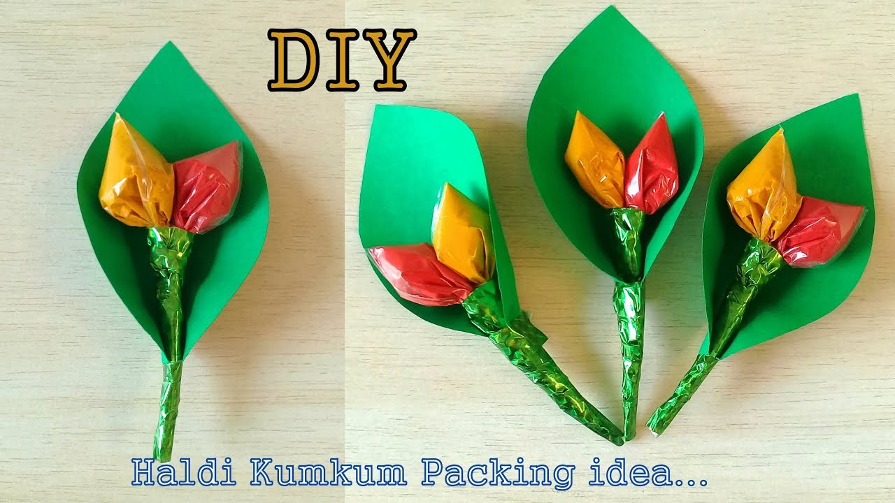 Leaf Haldi Kumkum Packing DIY.. How to make Haldi Kumkum packing