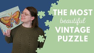 Trying a vintage shaped butterfly puzzle