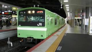 新大阪駅　おおさか東線201系　発車