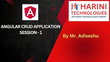 Angular CRUD Application Session 1