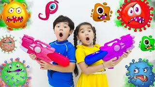 suri and sammy pretend play stay at home viruses and bacteria story for children
