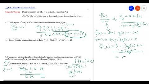 MATH1314 3 3 Polynomial Division part 3