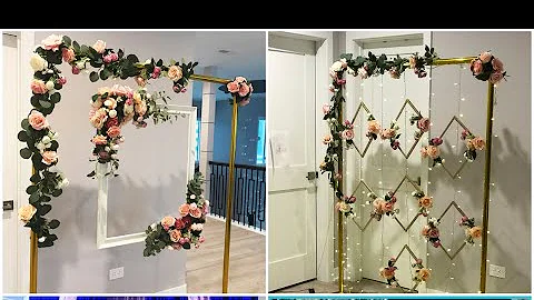 DIY- Dollar Tree Floating Frame Backdrop DIY- Wedding Photo Booth