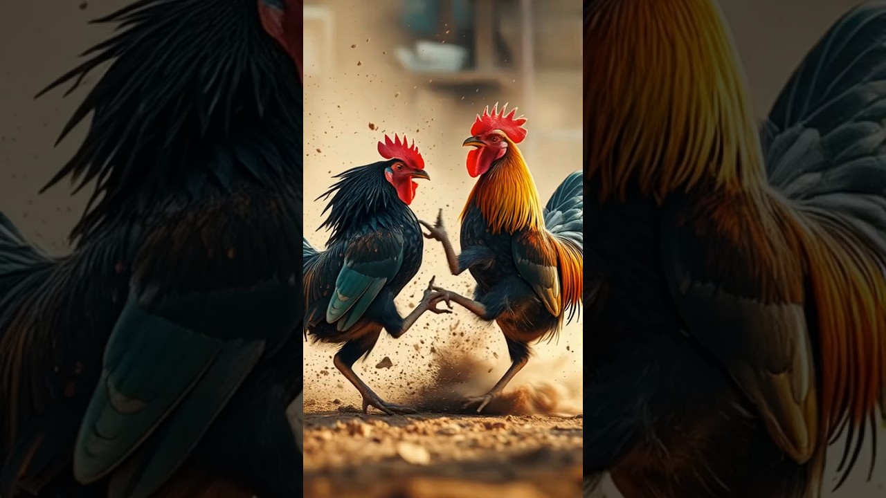 Epic Rooster Fight: Intense Cockfight Showdown!