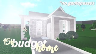 Roblox Bloxburg 15k No Gamepass Budget Home Youtube - house that is worth 15 k for roblox