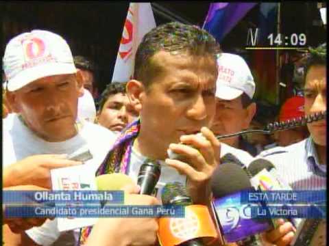 Ollanta Humala en conferencia de prensa en La Parada