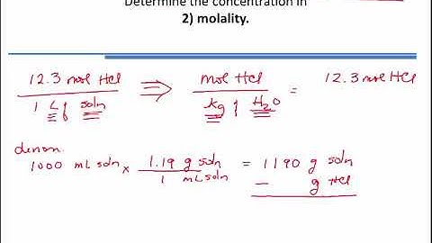 11_05B Conversion from Molarity to Molality