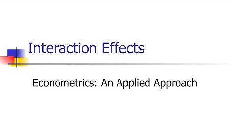 9.2 - Interaction Effects