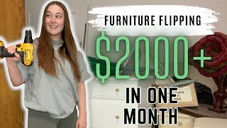 How Much Money I Made In March Flipping Furniture For Profit - Furniture Flipping Business Sales