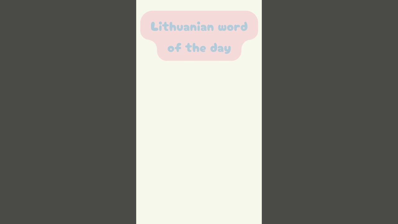 Lithuanian for kids-Word of the day (Day 8,Topic: Sports) - Išmok naują žodį! Savaitės tema: Sportas