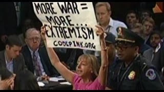 Celebrity Code Pink disrupts Senate armed services committee hearing on ISIS - ISIL v2 Profile