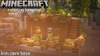 Building a Lush Cave Base  Minecraft Relaxing Longplay 1.20 (No Commentary)