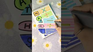 aesthetic front page Idea for project||MATHS🤗#youtubeshorts #project #shorts #frontpage #maths #diy