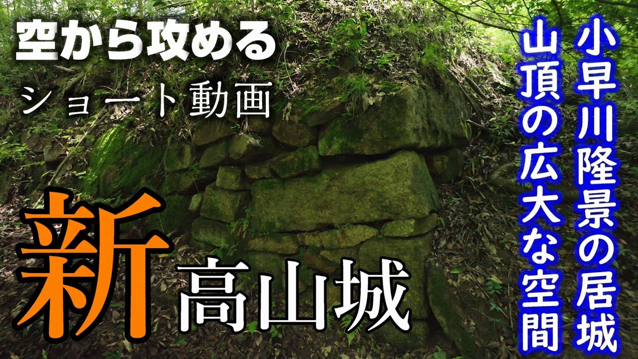 【ショート動画】新高山城、本丸周囲を行く【空から攻める山城】ドローン空撮