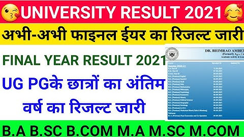 University Result 2021 /final Year Reult 2021 /up pg final year 2021 /ug pg up 2021 result