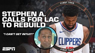 CLEAN HOUSE!  Stephen A. INSISTS the LA Clippers break up their Big 3 | First Take