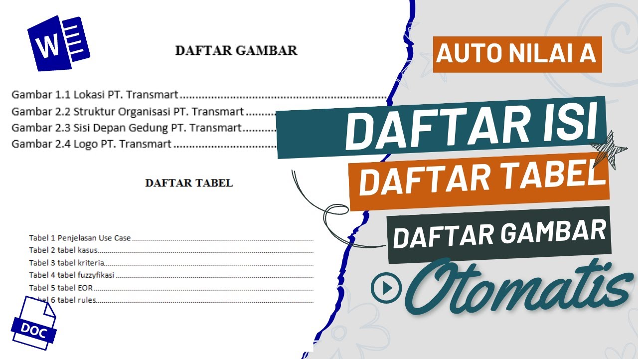 CARA BUAT DAFTAR GAMBAR DAFTAR TABEL DAFTAR ISI OTOMATIS WORD 2023 II Cara buat daftar gambar daftar tabel daftar isi otomatis word 2023 ii