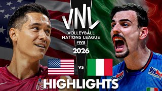 Italy 🇮🇹 vs USA 🇺🇸 | Quarter Final Highlights | Men's VNL 2026