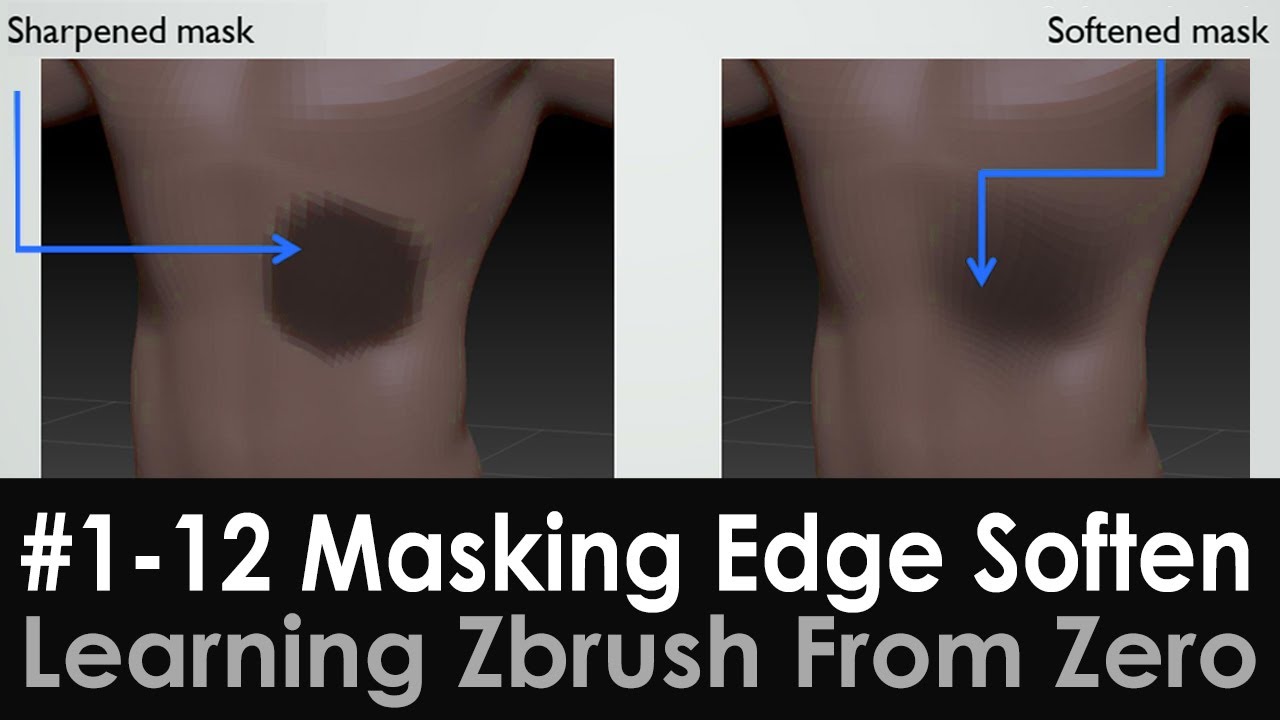 soften edges zbrush