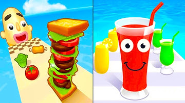 Sandwich Runner VS Juice Run - Max Levels Gameplay Walkthrough (Android iOS) New Update