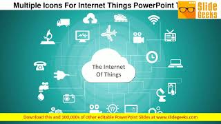 Multiple Icons For Internet Of Things Free Powerpoint Slide